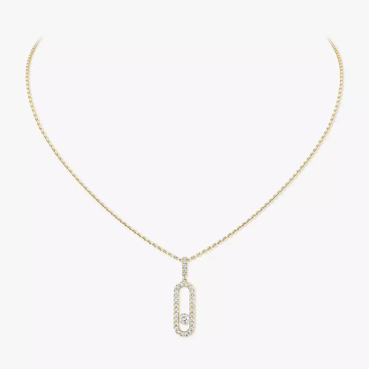 [NOBLE AURA]Move Uno Diamond Necklace in Rose Gold
