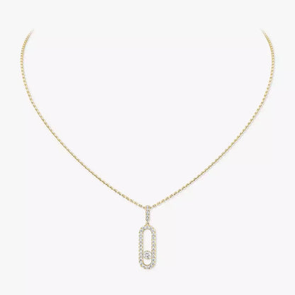 [NOBLE AURA]Move Uno Diamond Necklace in Rose Gold