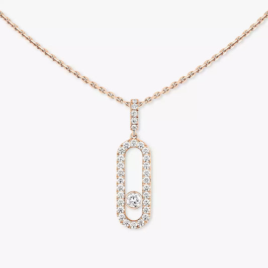 [NOBLE AURA]Move Uno Diamond Necklace in Rose Gold