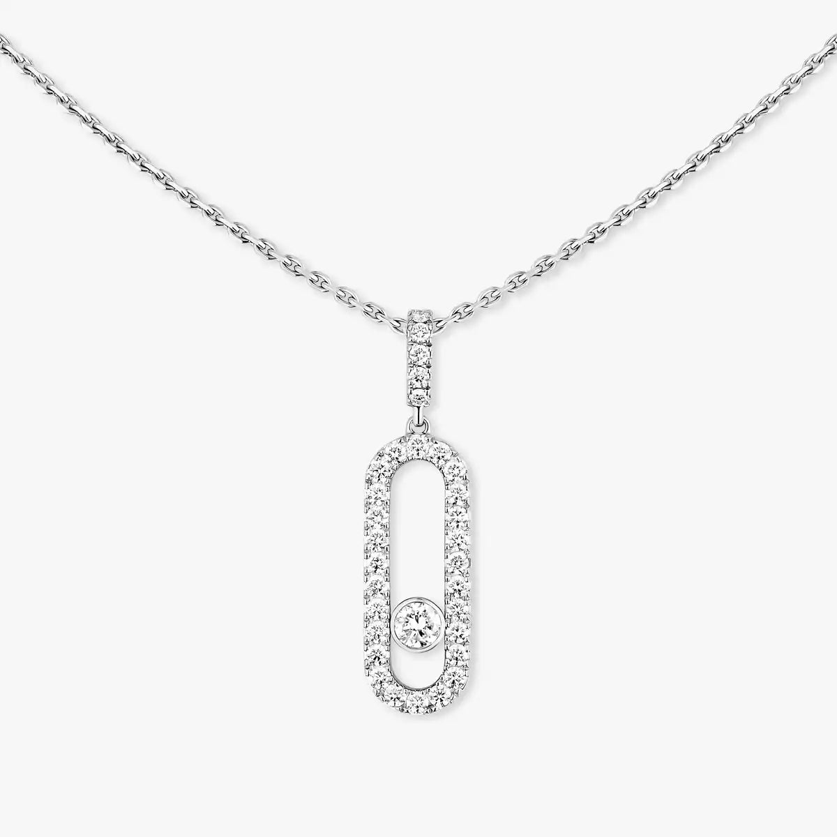[NOBLE AURA]Move Uno Diamond Necklace in Rose Gold