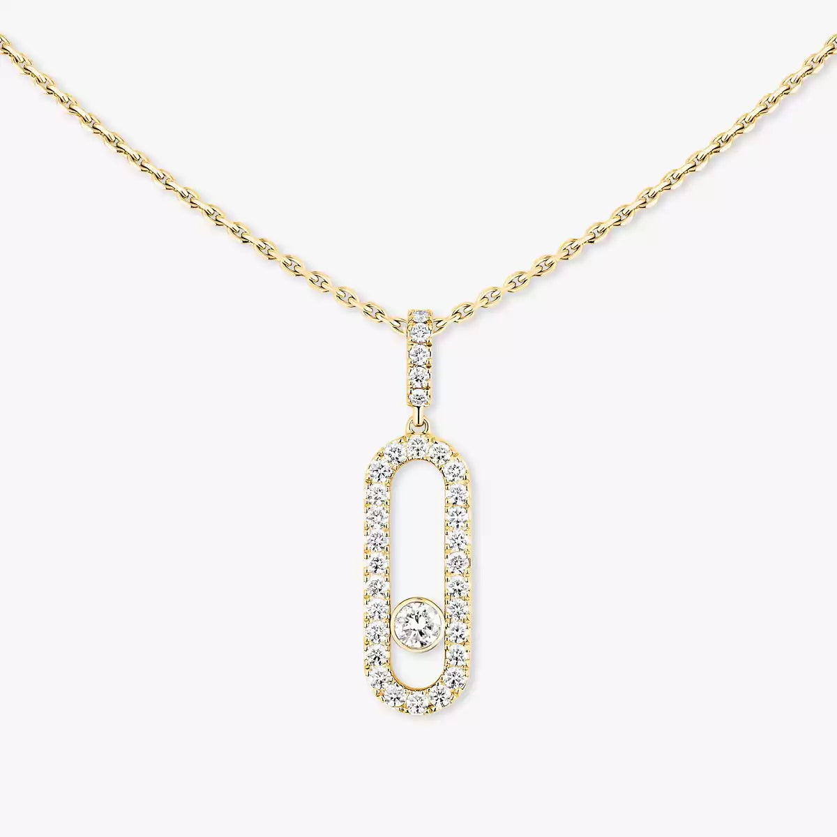 [NOBLE AURA]Move Uno Diamond Necklace in Rose Gold