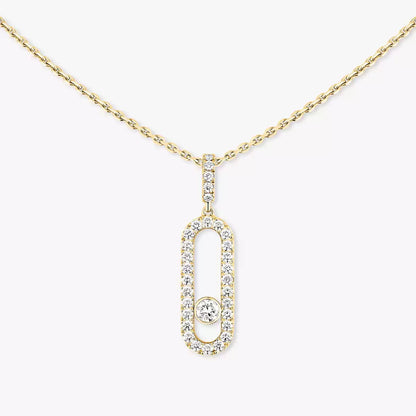 [NOBLE AURA]Move Uno Diamond Necklace in Rose Gold