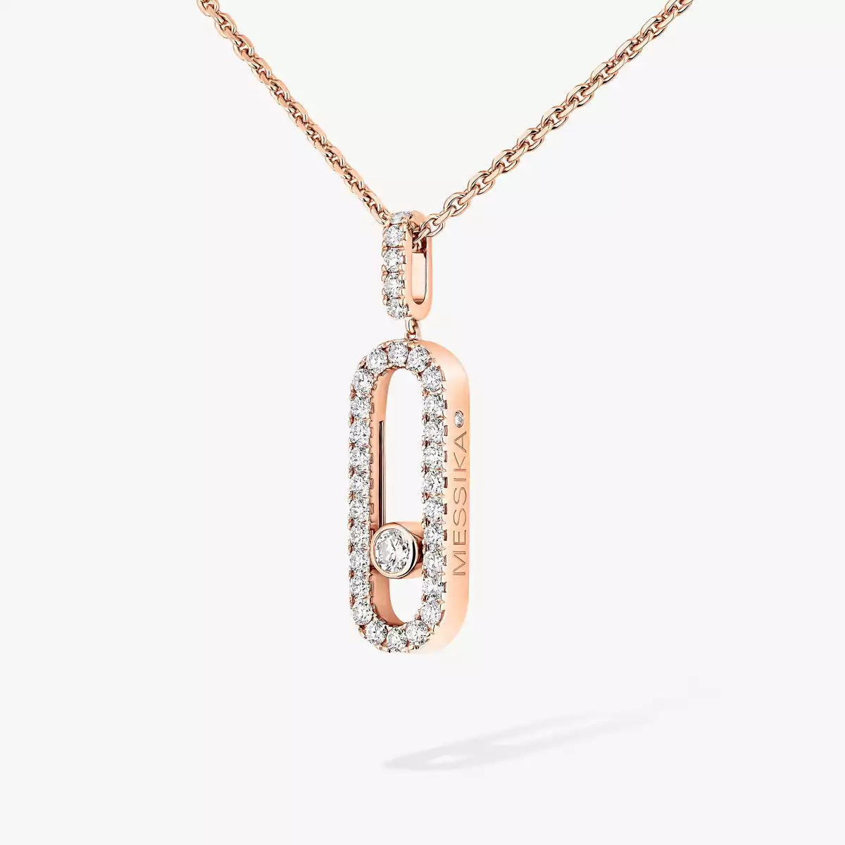[NOBLE AURA]Move Uno Diamond Necklace in Rose Gold