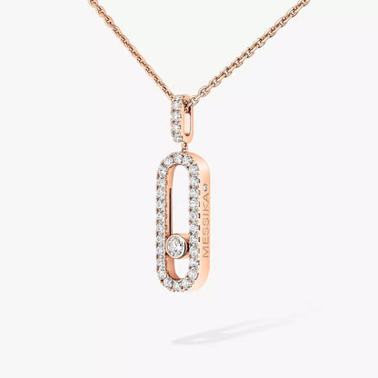 [NOBLE AURA]Move Uno Diamond Necklace in Rose Gold