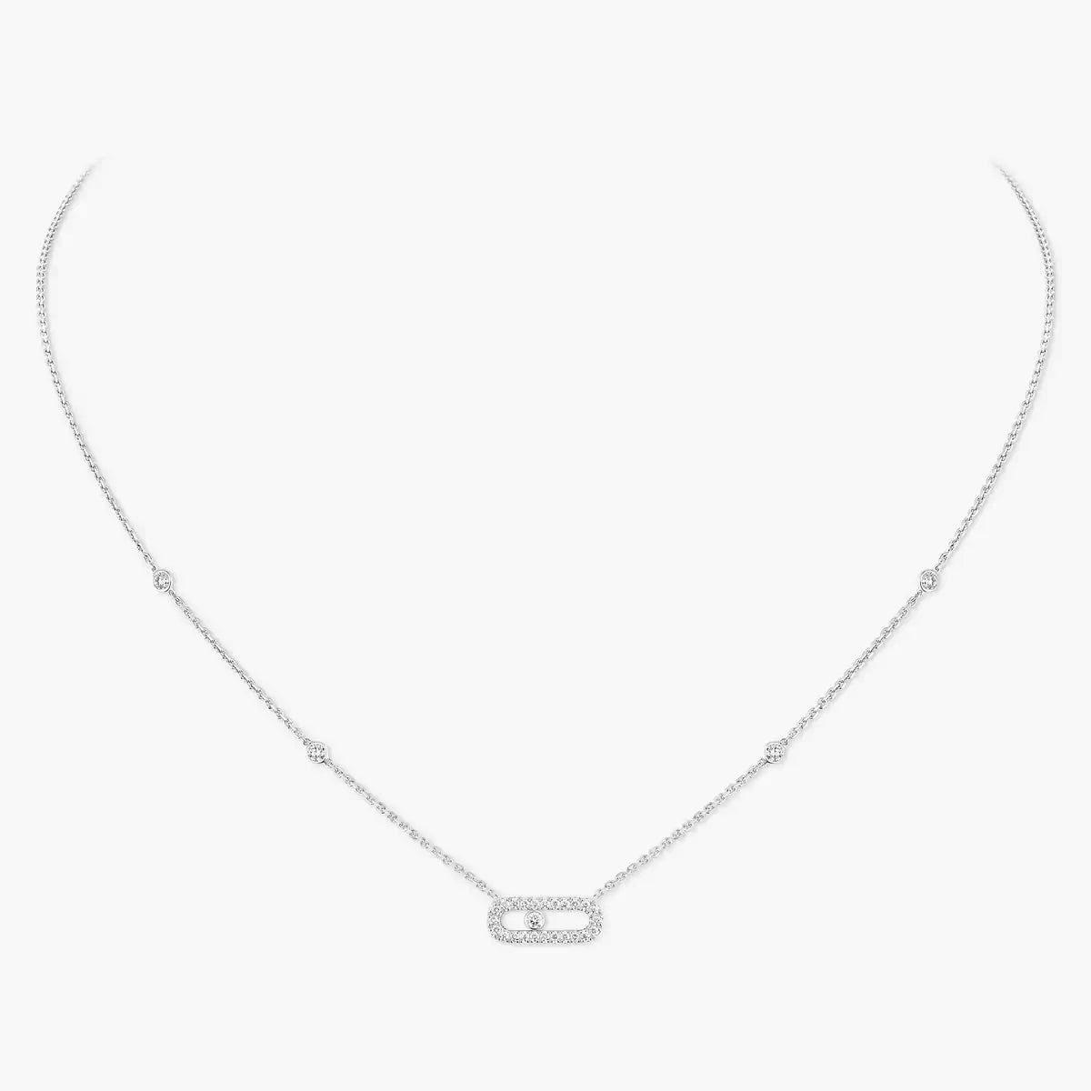 [NOBLE AURA]Diamond Necklace Move Uno