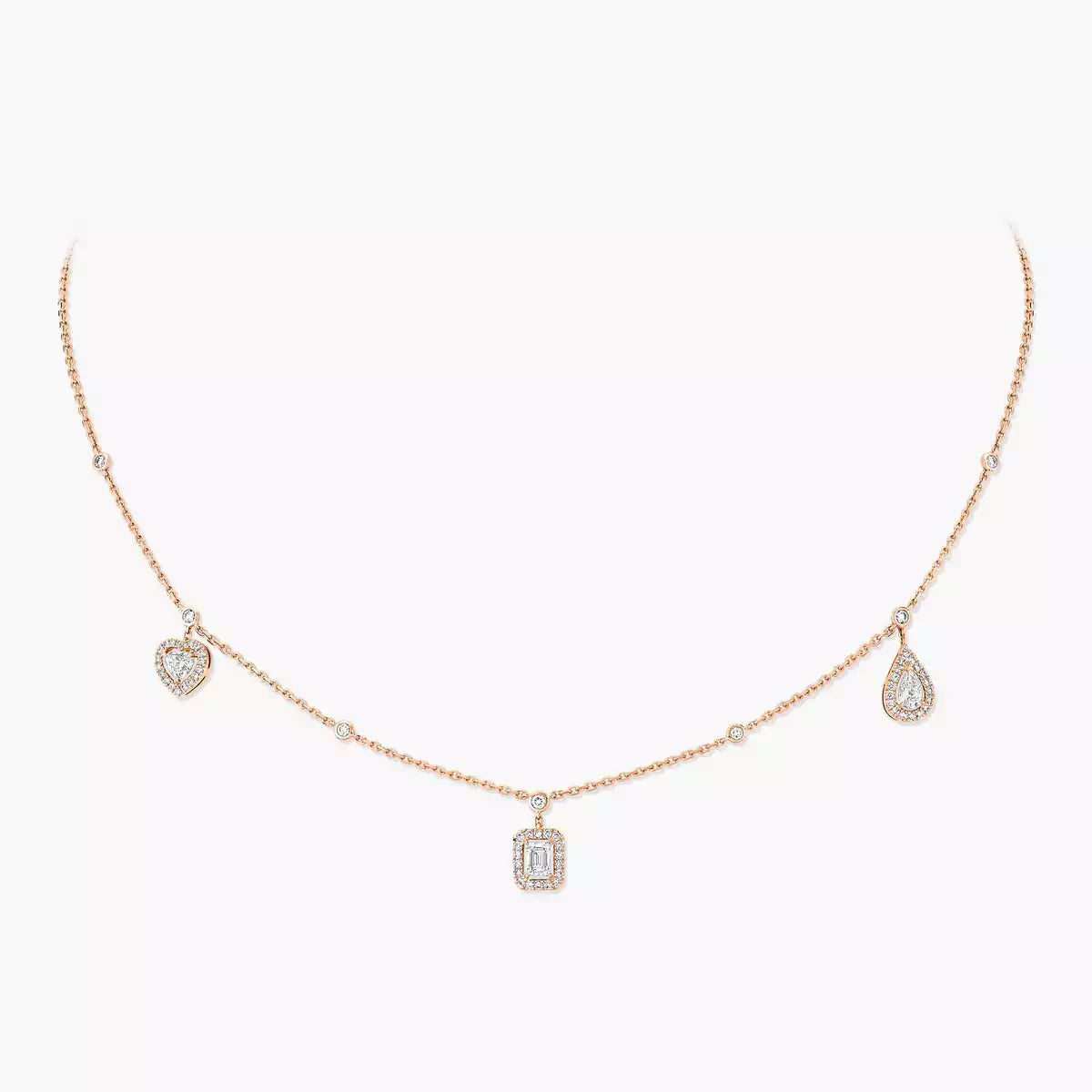 [NOBLE AURA]My Twin Diamond Necklace in Silver