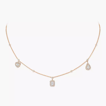 [NOBLE AURA]My Twin Diamond Necklace in Silver