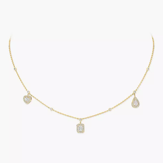 [NOBLE AURA]My Twin Diamond Necklace in Silver