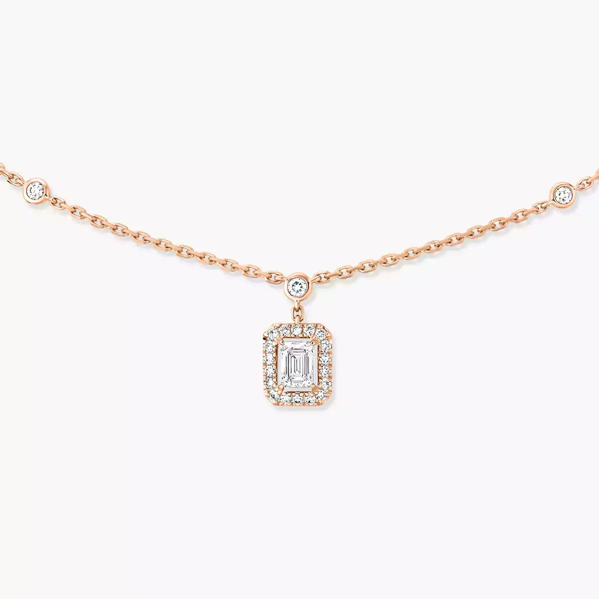 [NOBLE AURA]My Twin Diamond Necklace in Silver