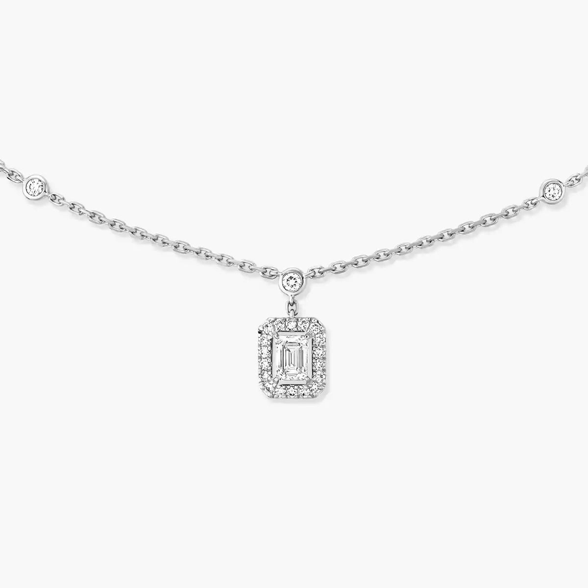 [NOBLE AURA]My Twin Diamond Necklace in Silver