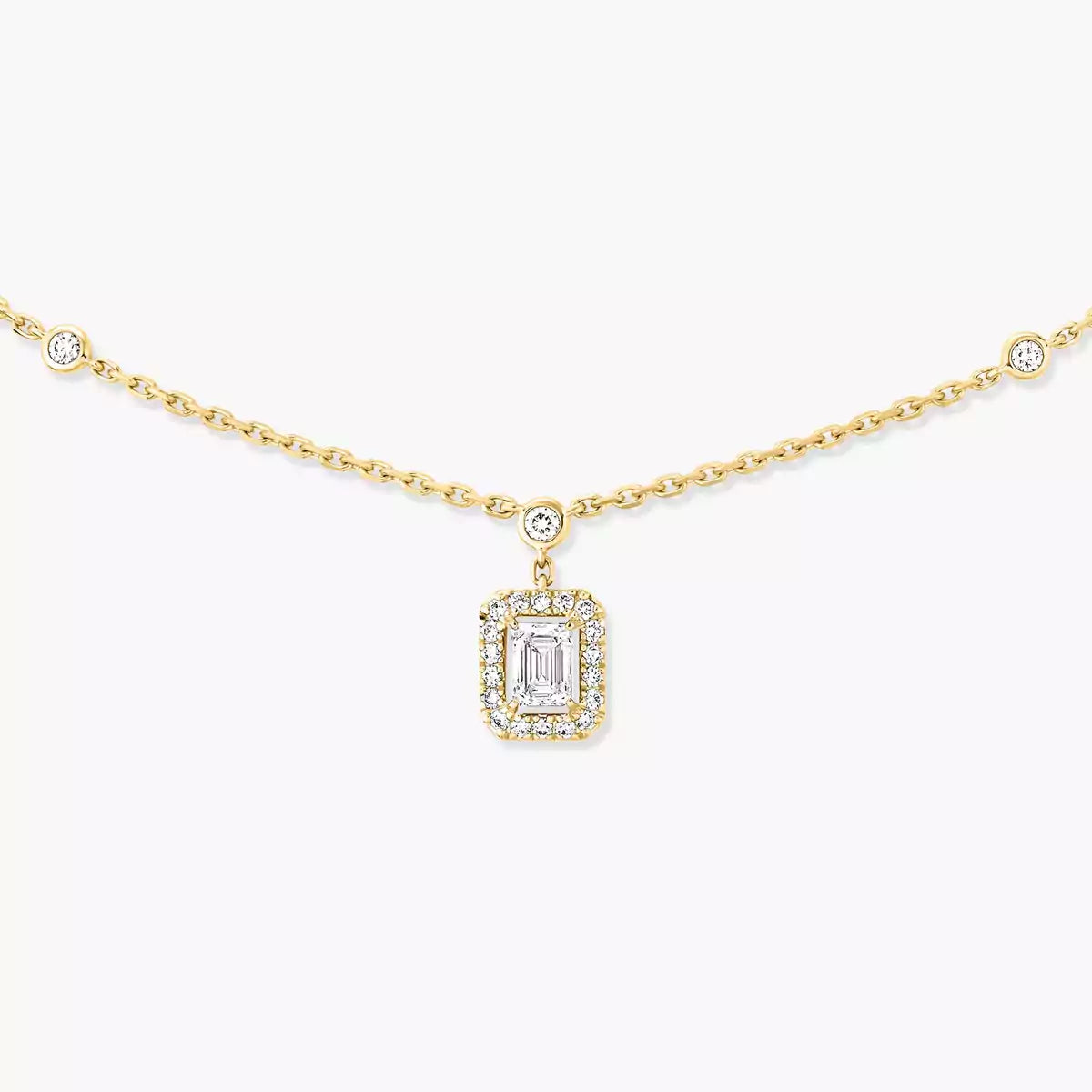 [NOBLE AURA]My Twin Diamond Necklace in Silver