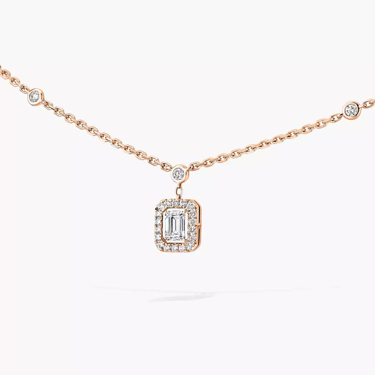 [NOBLE AURA]My Twin Diamond Necklace in Silver