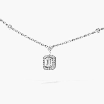 [NOBLE AURA]My Twin Diamond Necklace in Silver