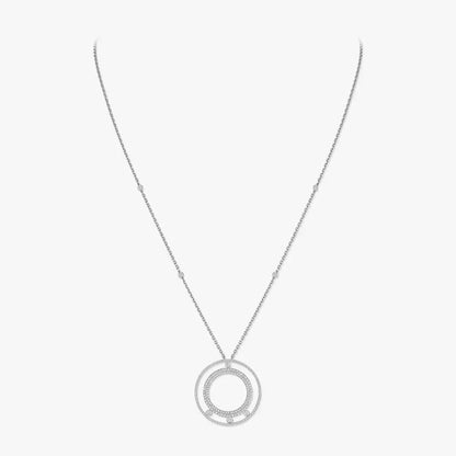 [NOBLE AURA]Move Romane Long Pave_-Set Diamond Necklace