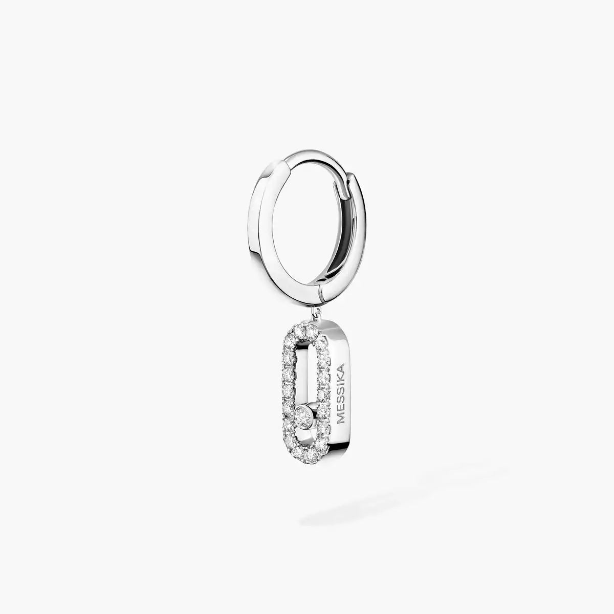 [NOBLE AURA]Move Uno Single Diamond Hoop Earring