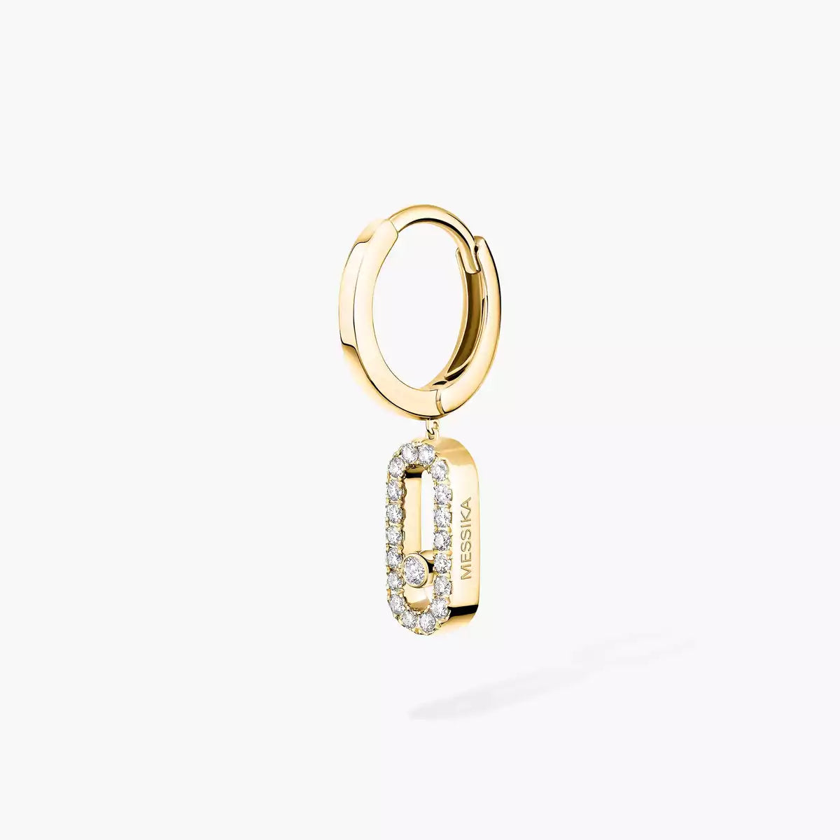 [NOBLE AURA]Move Uno Single Diamond Hoop Earring