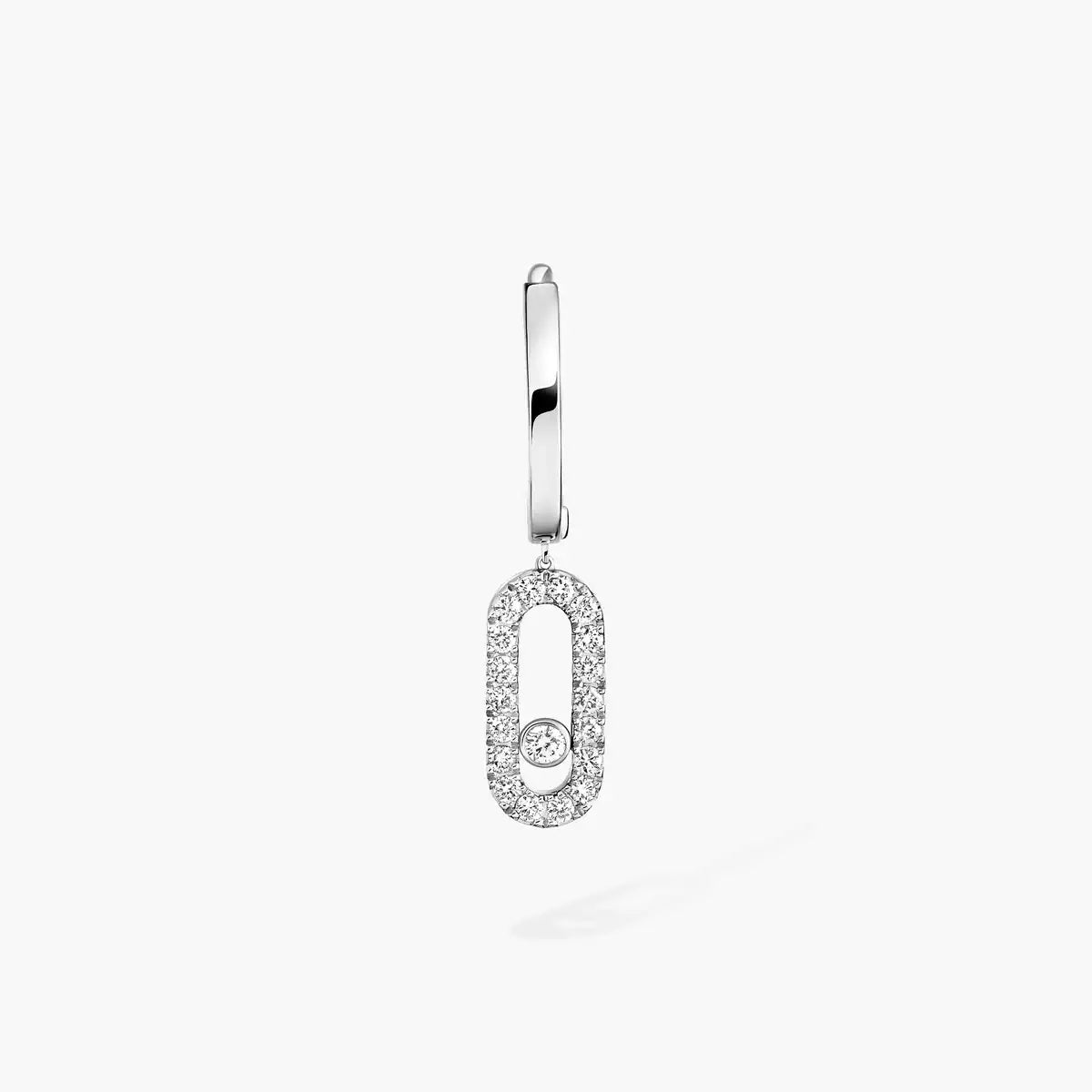 [NOBLE AURA]Move Uno Single Diamond Hoop Earring