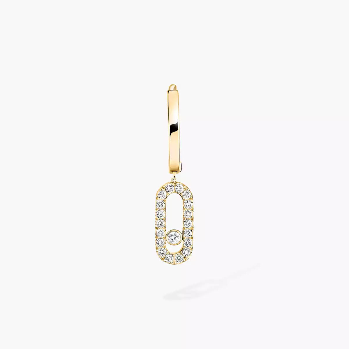 [NOBLE AURA]Move Uno Single Diamond Hoop Earring