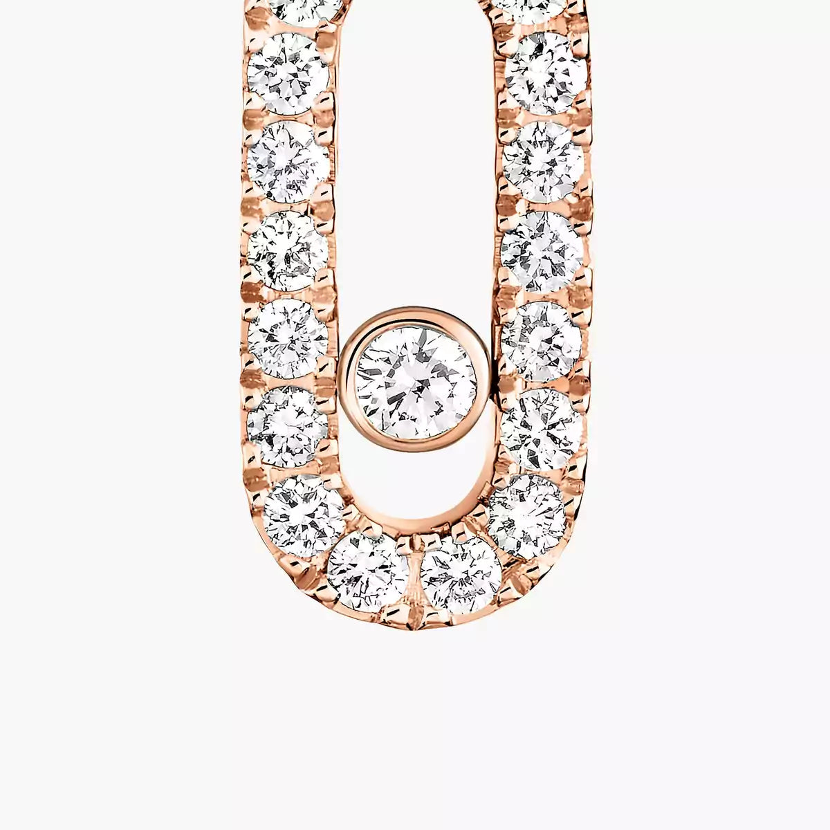 [NOBLE AURA]Move Uno Single Diamond Hoop Earring