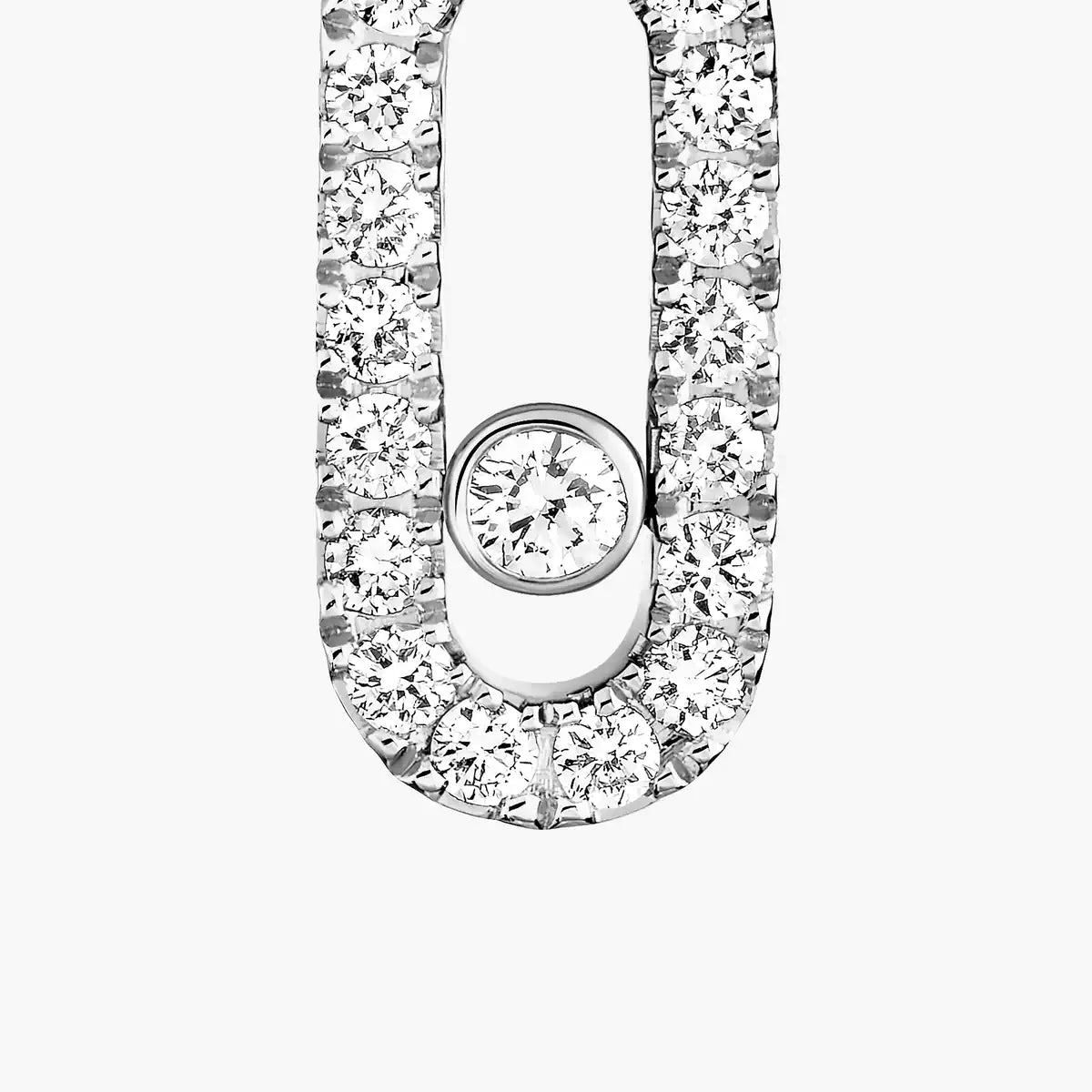 [NOBLE AURA]Move Uno Single Diamond Hoop Earring
