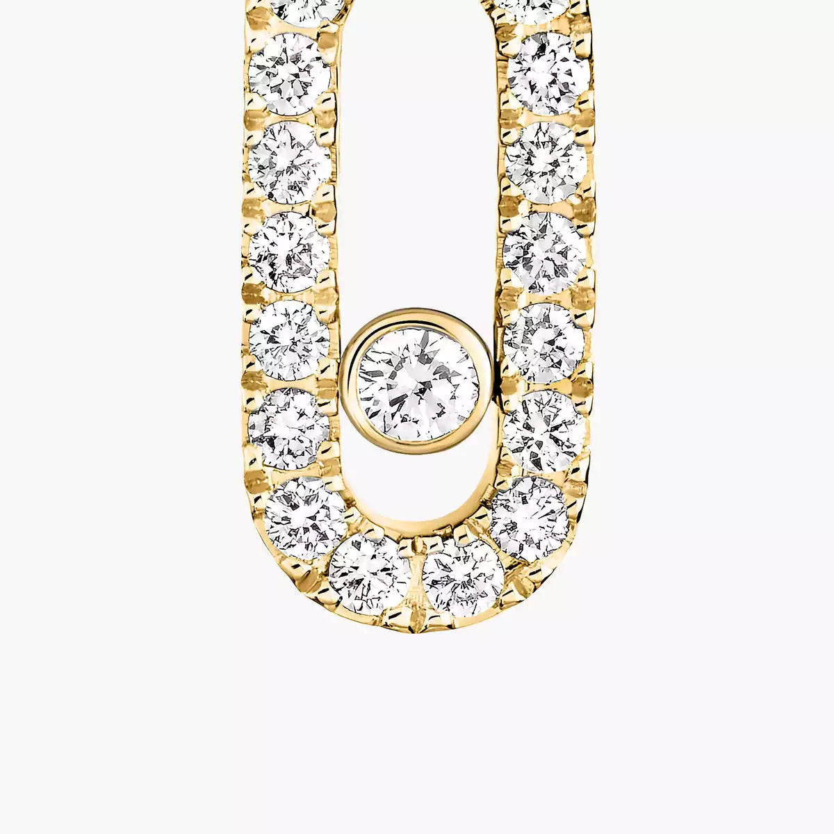 [NOBLE AURA]Move Uno Single Diamond Hoop Earring