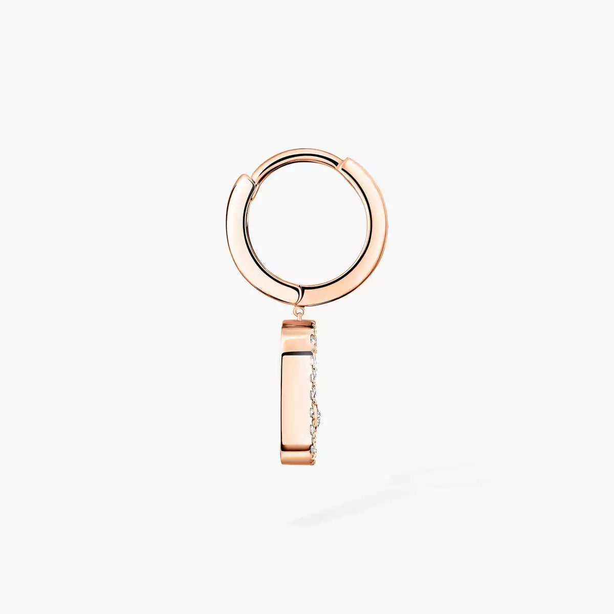 [NOBLE AURA]Move Uno Single Diamond Hoop Earring