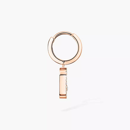 [NOBLE AURA]Move Uno Single Diamond Hoop Earring