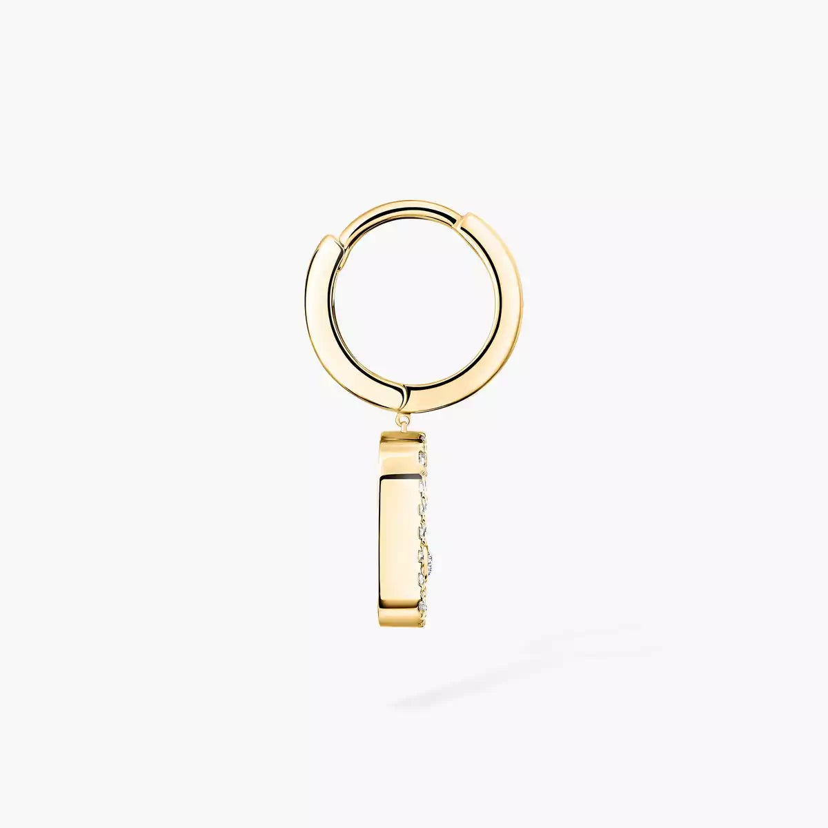[NOBLE AURA]Move Uno Single Diamond Hoop Earring