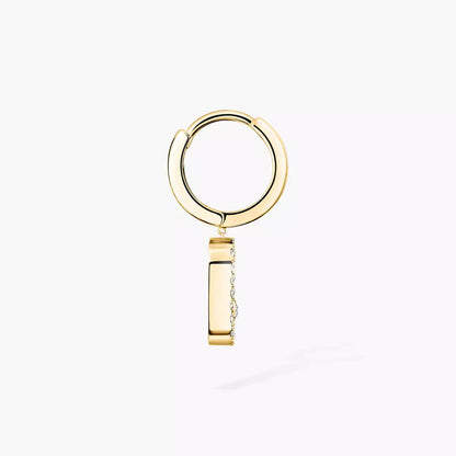 [NOBLE AURA]Move Uno Single Diamond Hoop Earring