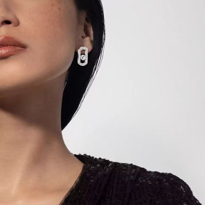 [NOBLE AURA]So Move Pave_-Set Diamond Earrings in Silver