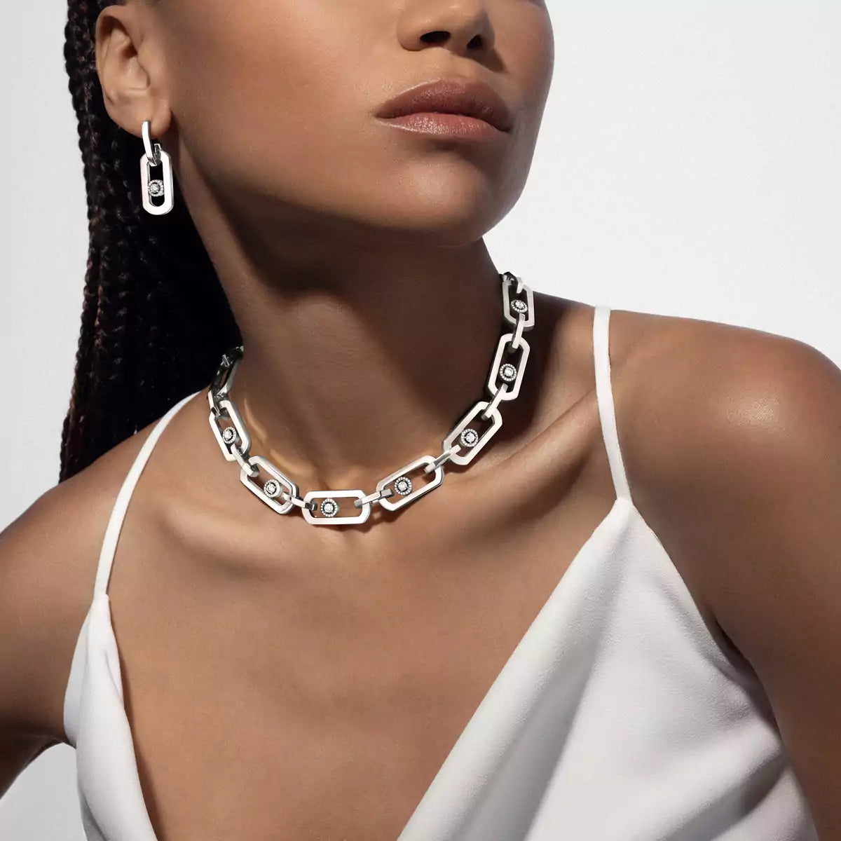[NOBLE AURA] So Move XL Diamond Hoop Earring