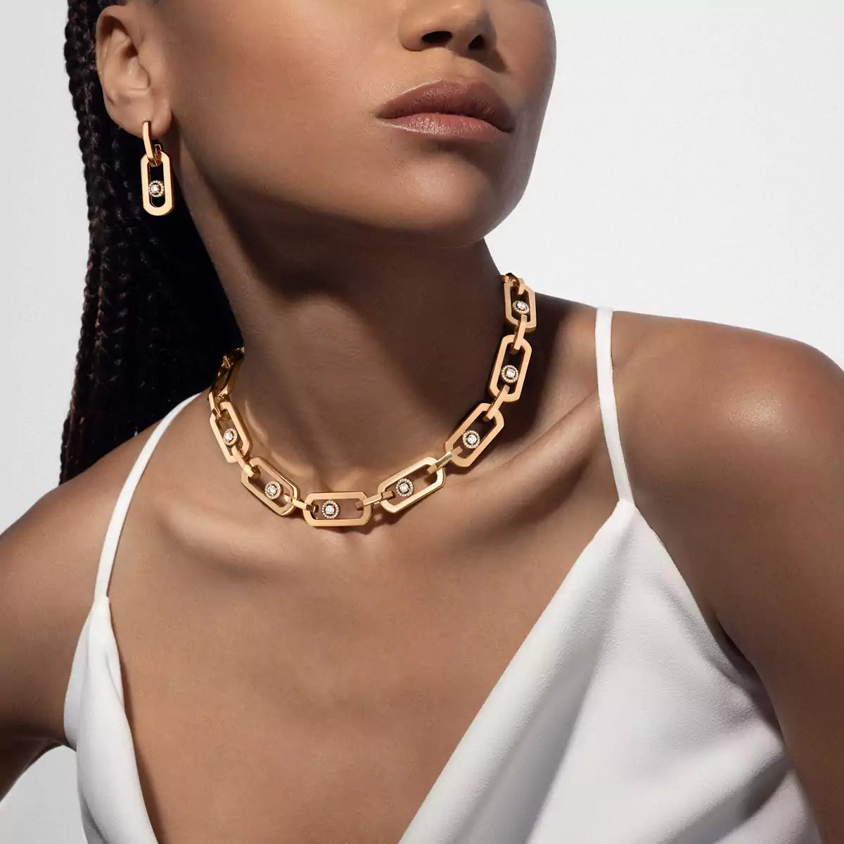 [NOBLE AURA] So Move XL Diamond Hoop Earring
