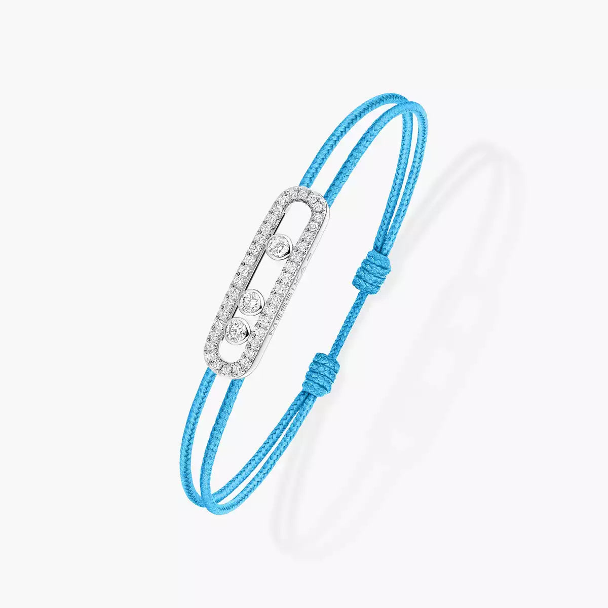 [NOBLE AURA]Messika Care(s) pink cord pavé bracelet