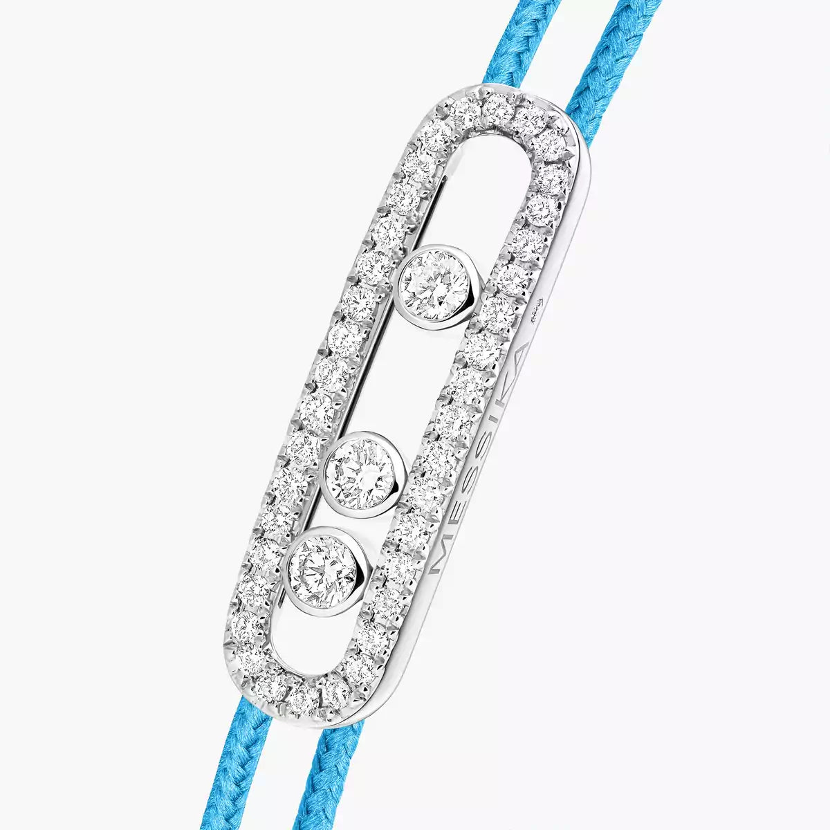 [NOBLE AURA]Messika Care(s) pink cord pavé bracelet