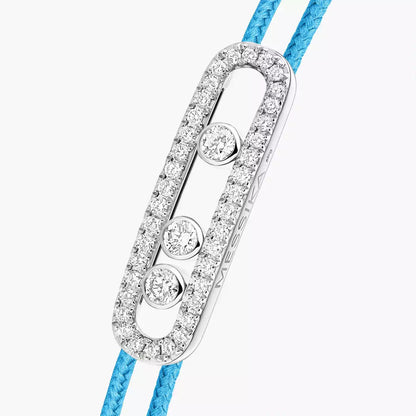 [NOBLE AURA]Messika Care(s) pink cord pavé bracelet