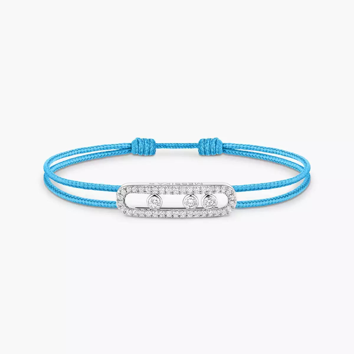 [NOBLE AURA]Messika Care(s) pink cord pavé bracelet
