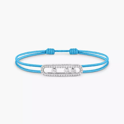 [NOBLE AURA]Messika Care(s) pink cord pavé bracelet