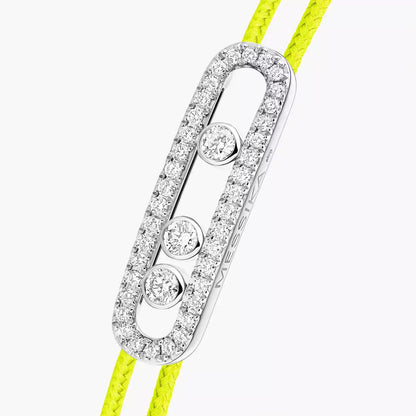 [NOBLE AURA]Messika Care(s) pink cord pavé bracelet