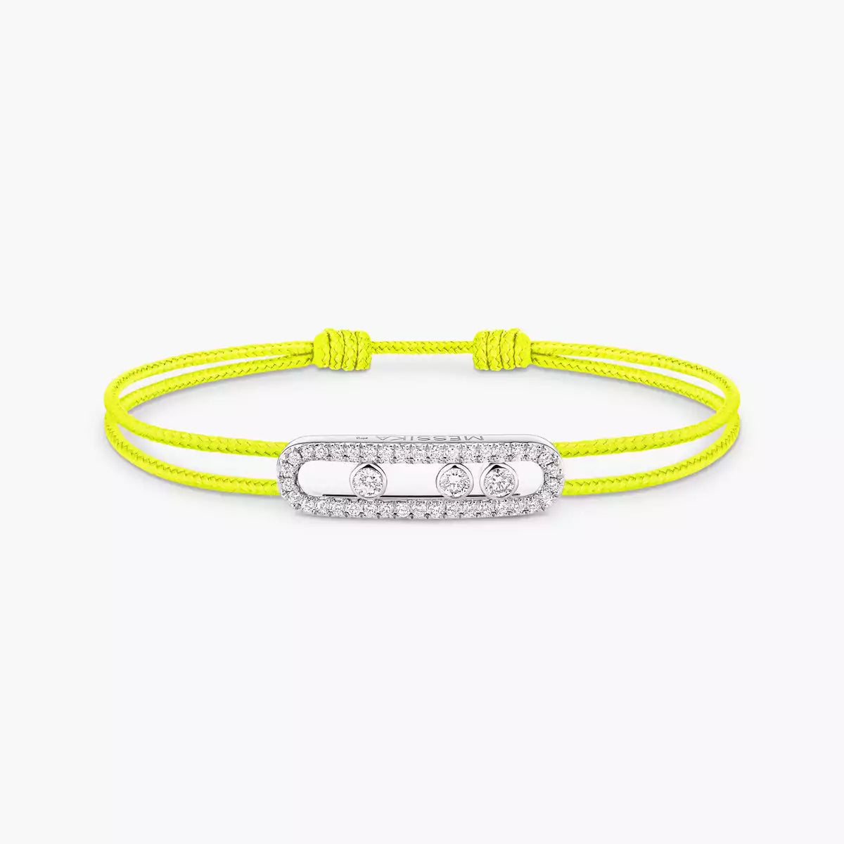 [NOBLE AURA]Messika Care(s) pink cord pavé bracelet