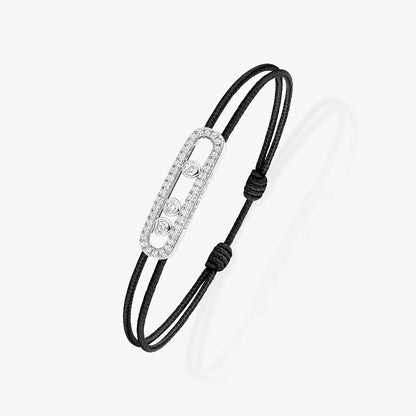 [NOBLE AURA]Messika Care(s) pink cord pavé bracelet