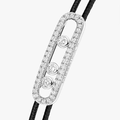 [NOBLE AURA]Messika Care(s) pink cord pavé bracelet