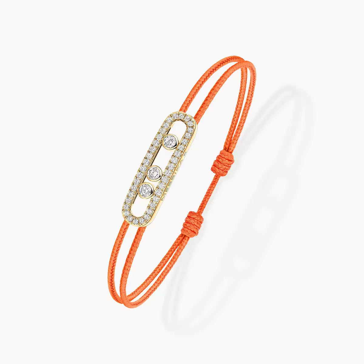 [NOBLE AURA]Messika Care(s) pink cord pavé bracelet