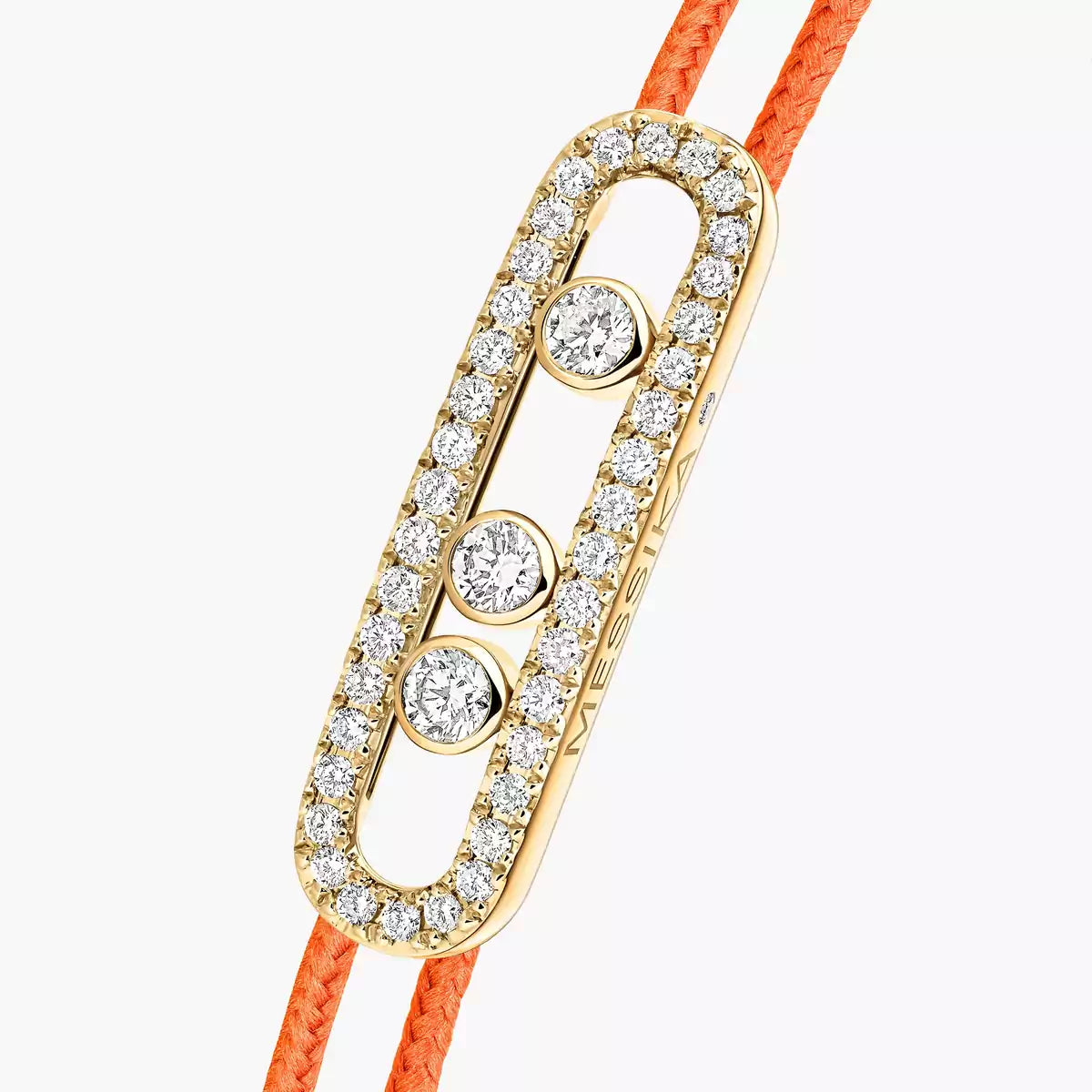 [NOBLE AURA]Messika Care(s) pink cord pavé bracelet