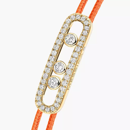 [NOBLE AURA]Messika Care(s) pink cord pavé bracelet