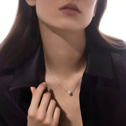 [NOBLE AURA]Diamond Necklace 0,20ct Brilliant Shape Joy