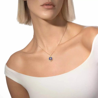 [NOBLE AURA]Lucky Move Diamond Necklace in Rose Gold and White Mother-of-Pearl