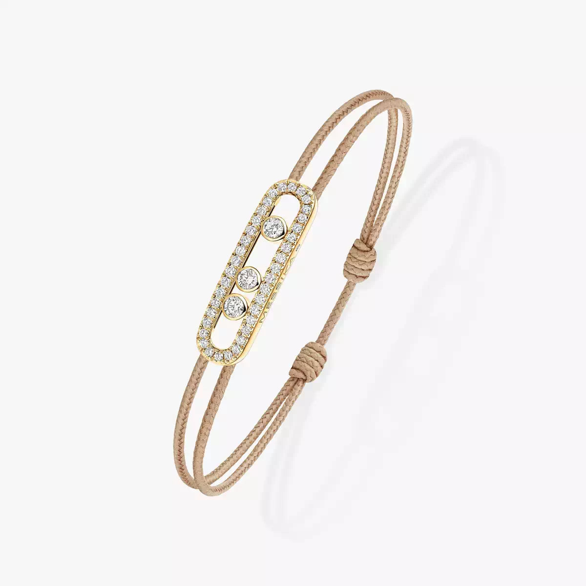[NOBLE AURA]Messika Care(s) pink cord pavé bracelet
