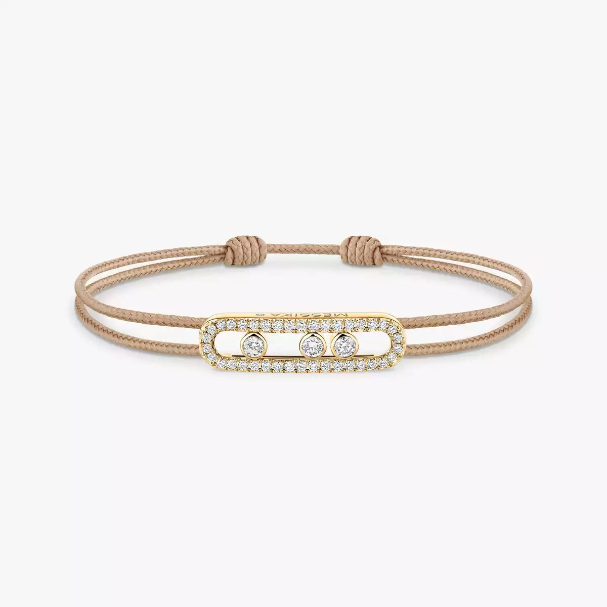 [NOBLE AURA]Messika Care(s) pink cord pavé bracelet