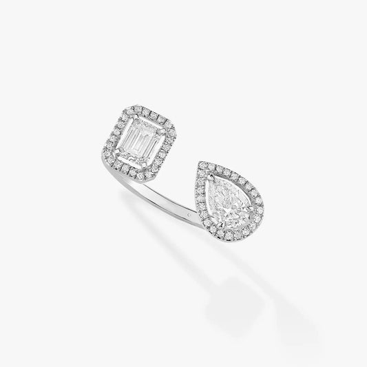 [NOBLE AURA]MY TWIN TOI & MOI SILVER DIAMOND RING