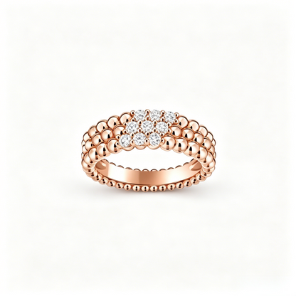 [NOBLE AURA] THREE-ROW DIAMOND RING